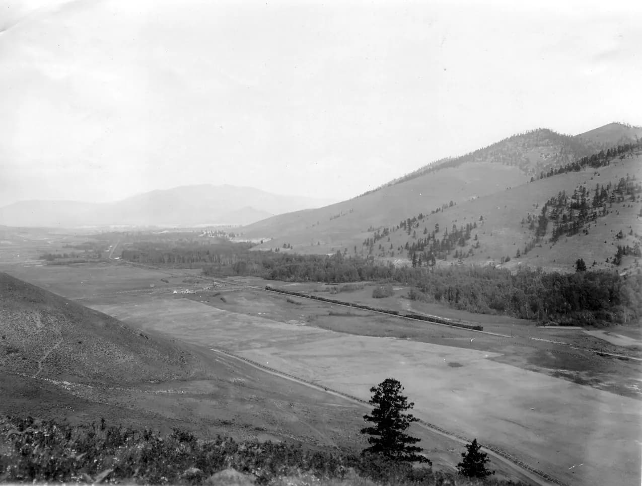 Historic view: the Jocko River valley along the Bison Range